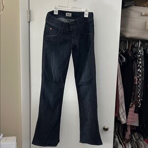 Hudson Jeans Dark Indigo Wide-Leg Flare Denim